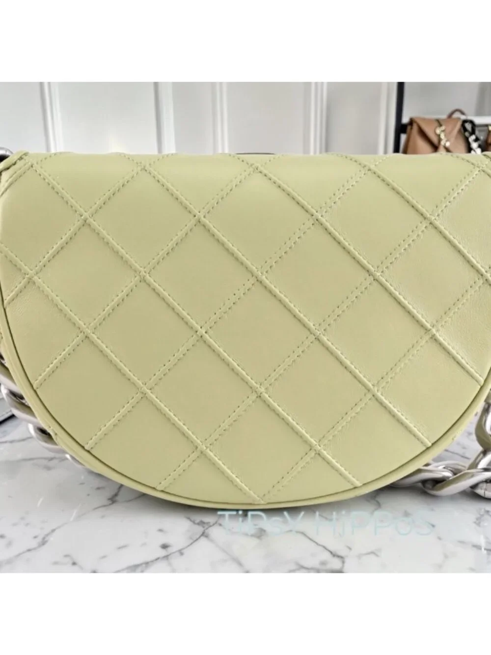 Stunning!!  RareTory Burch Olive Fleming Crescent Shoulder Bag- NWT